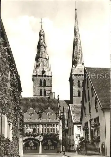 Lemgow Niedersachsen Hansestadt St. Nicolai Tuerme Kat. Lemgow