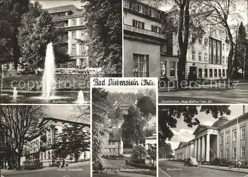 Bad Liebenstein Sanatorium Hugo Gefrei Klubhaus Hotel Charlotte Kurhaus Kat. Bad Liebenstein