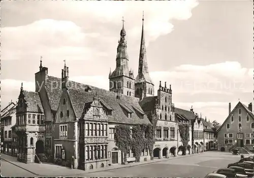 Lemgow Niedersachsen Rathaus und Nicolaikirche Kat. Lemgow