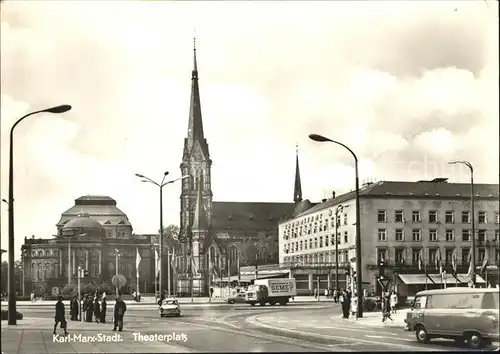 Karl Marx Stadt Theaterplatz Kat. Chemnitz