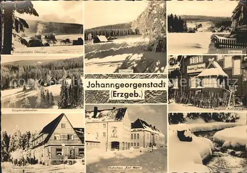 Johanngeorgenstadt Kulturhaus Karl Marx Steinbach Berghotel Auersberg Kat. Johanngeorgenstadt