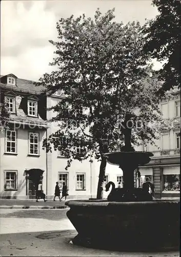 Weimar Thueringen Schillerhaus mit Gaensebrunnen Kat. Weimar
