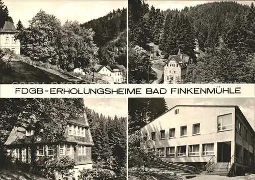 Bad Finkenmuehle FDGB Erholungsheime Kat. Herschdorf Ilmenau