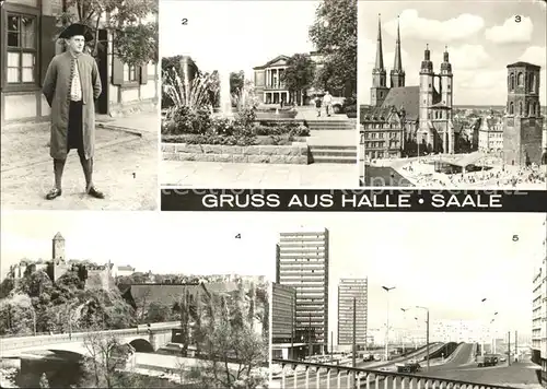 Halle Saale Hallore Giebichenstein Theater Thaelmannplatz Kat. Halle
