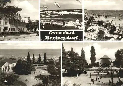 Heringsdorf Ostseebad Usedom FDGB Heim Solidaritaet Strand Musikpavillon Kat. Heringsdorf