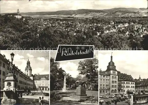 Rudolstadt Blick vom Hain Schlosshof Platz ODF Marktplatz Kat. Rudolstadt