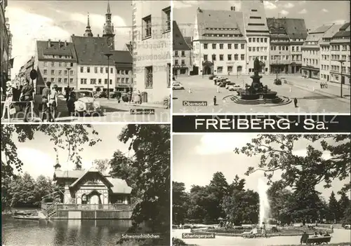 Freiberg Sachsen Obermarkt Schwanschloesschen  Kat. Freiberg