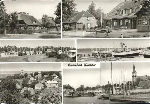 Wustrow Ostseebad mit Strand Hafen Kat. Ostseebad Wustrow