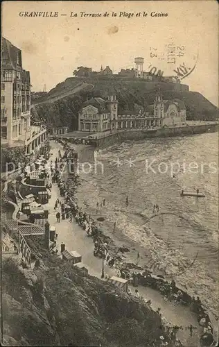 Granville Manche La Terrasse de la Plage et le Casino Kat. Granville