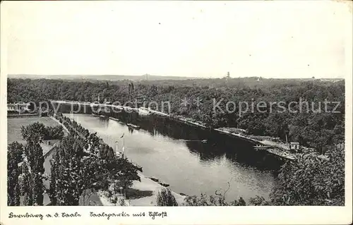 Bernburg Saale Saalepartie Schloss  Kat. Bernburg