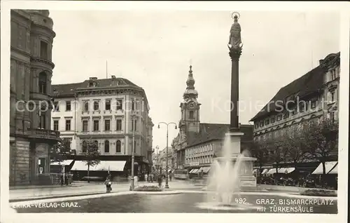 Graz Steiermark Bismarckplatz Tuerkensaeule Kat. Graz