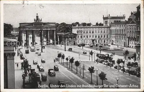 Berlin Unter den Linden Brandenburger Tor Ostwest Achse  Kat. Berlin