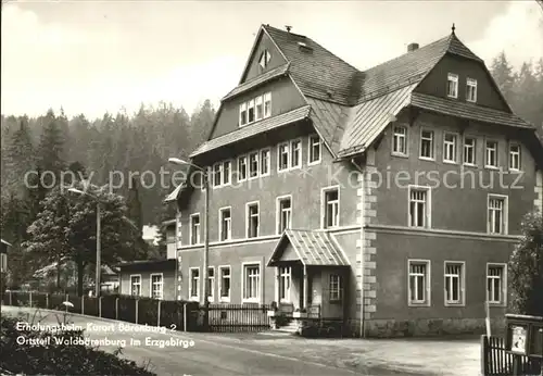 Baerenburg Sachsen Erholungsheim  Kat. Altenberg