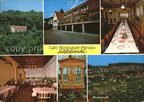Wickenrode Cafe Restaurant Pension Schlosswald  Kat. Helsa