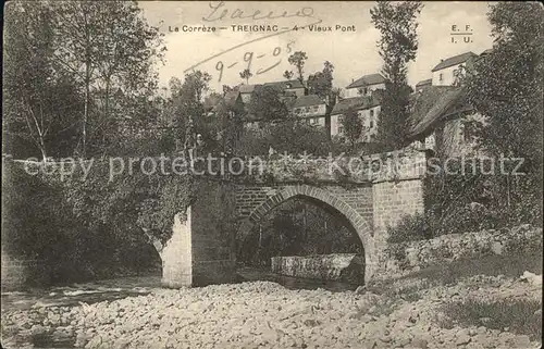 Treignac La Correze Vieux Pont Kat. Treignac