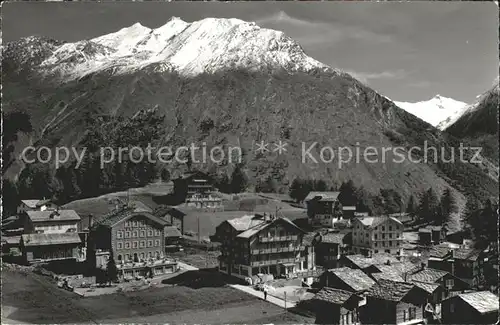 Saas Fee mit Weissmies Kat. Saas Fee