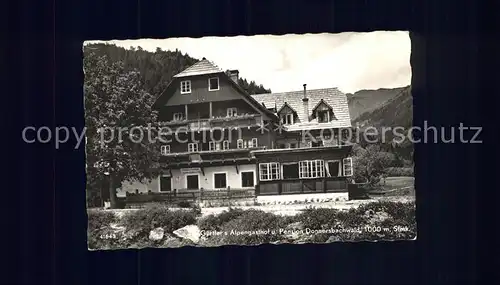 Donnersbachwald Guertlers Alpengasthof Kat. Donnersbachwald