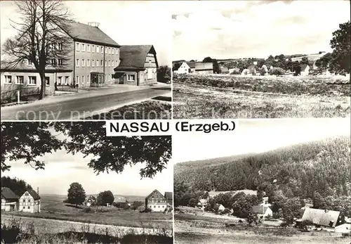 Nassau Erzgebirge Strassenpartie Ortsansicht Panorama Kat. Frauenstein Sachsen