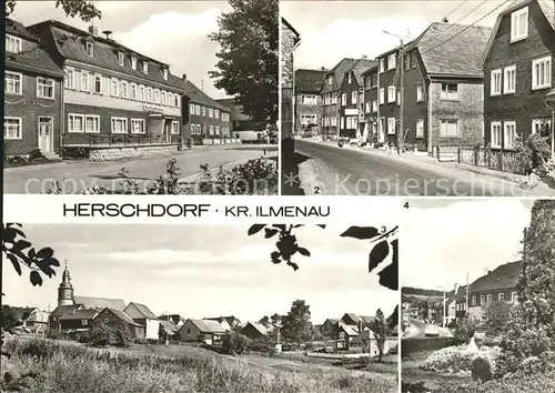 Herschdorf Kulturhaus Leninstr Teilansicht Parkanlage Kat. Herschdorf Ilmenau
