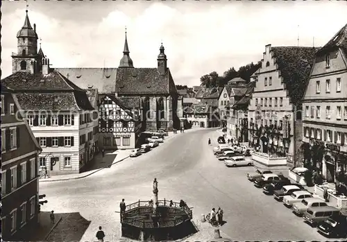 Feuchtwangen Marktplatz Brunnen Romantische Strasse Kat. Feuchtwangen