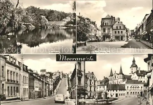 Meerane Gondelteich Franz Mehring Platz Steile Wand Ernst Thaelmann Platz Kat. Meerane