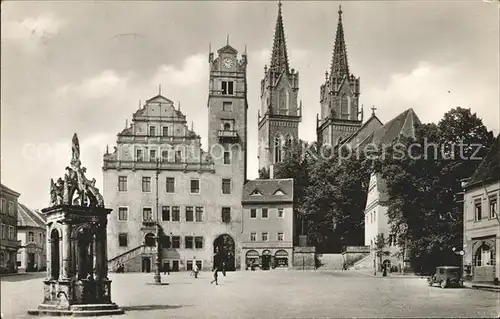 Oschatz Rathaus St aegidienkirche Kat. Oschatz