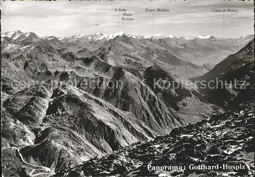 San Gottardo Gotthard Hospiz A Sula Pizzo Pettine Pizzo Molare Cima di Biasca Kat. San Gottardo