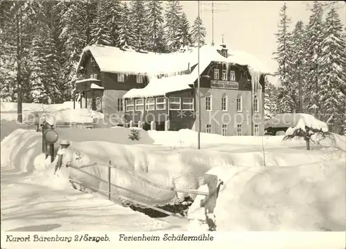 Baerenburg Sachsen Ferienheim Schaefermuehle Kat. Altenberg