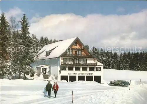 Schoenwald Schwarzwald Escheck Gasthof Pension Loewen Kat. Schoenwald im Schwarzwald