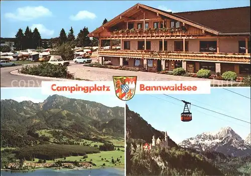 Schwangau Campingplatz Bannwaldsee Luftseilbahn Burg  Kat. Schwangau