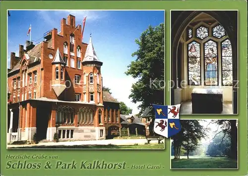 Kalkhorst Schloss Park Bleiglasfenster Wappen Kat. Kalkhorst
