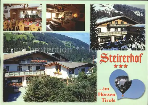 Kirchberg Tirol Steierer Hof Hotel Restaurant Ballonfahrten Kat. Kirchberg in Tirol