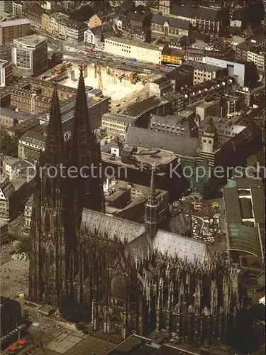 Koeln Rhein Dom Altstadt Fliegeraufnahme Kat. Koeln