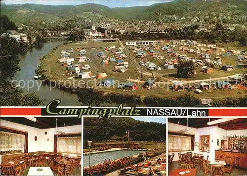 Nassau Lahn Campingplatz Restaurant Schwimmbad Kat. Nassau