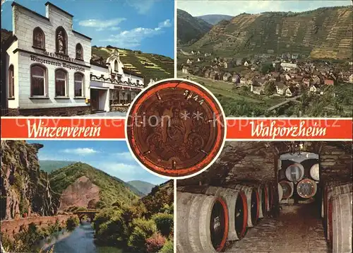 Walporzheim Gaststaetten Winzerverein Weinkeller Panorama Ahrtal Kat. Bad Neuenahr Ahrweiler