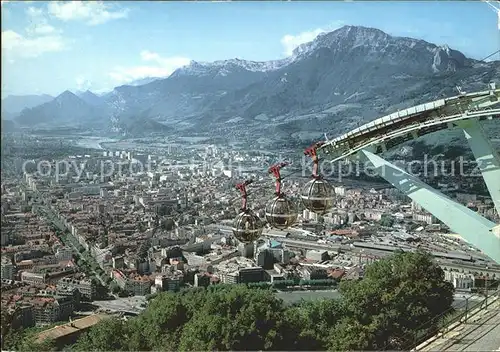 Grenoble Vue du telepherique de la Bastille Pomagalski Moucherotte Kat. Grenoble