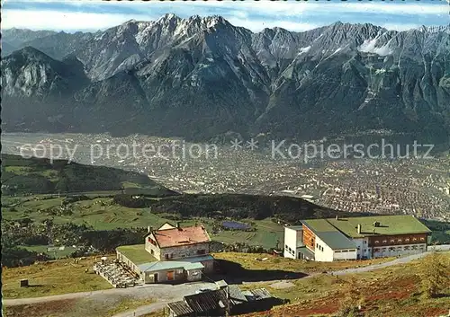 Innsbruck Alpenzentrum Patscherkofel Schutzhaus Berghotel Panorama Nordkette Kat. Innsbruck