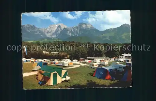 Koenigsee Berchtesgaden Campingplatz Grafenlehen Alpenpanorama Kat. Berchtesgaden