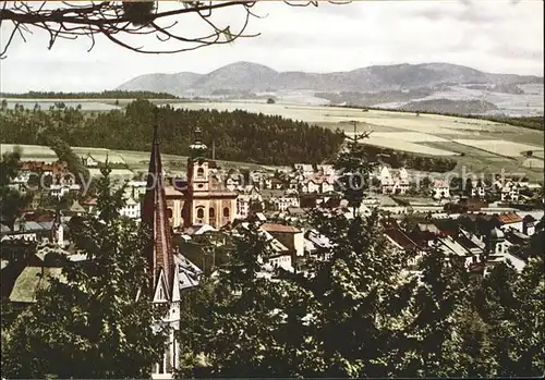Trautenau Tschechien vom Stadtpark aus gesehen Kirche Kat. Trutnov