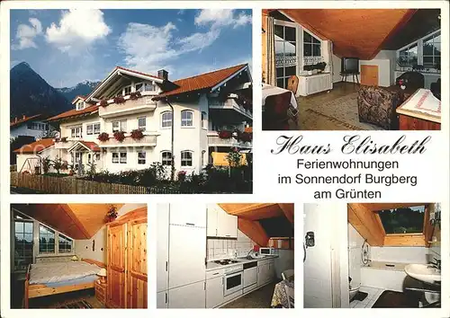 Burgberg Allgaeu Haus Elisabeth Ferienwohnungen Kat. Burgberg i.Allgaeu