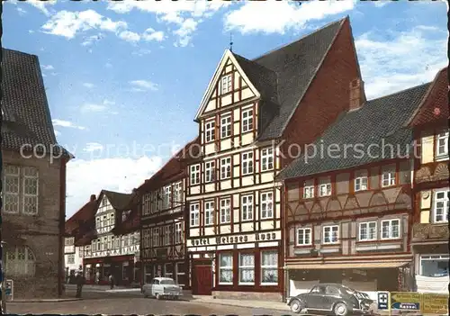 Bad Gandersheim Marktplatz mit Hotel Weisses Ross Fachwerkhaus Kat. Bad Gandersheim