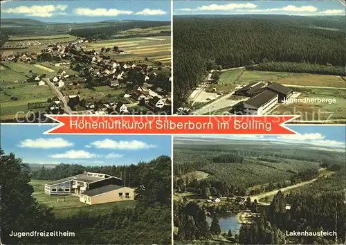 Silberborn im Solling Jugendherberge Lakenhausteich Jugendfreizeitheim Fliegeraufnahme Kat. Holzminden