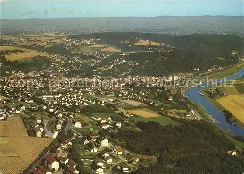 Vlotho Winterberg mit Wesergymnasium Amthausberg Ebenoede Wiehengebirge Kat. Vlotho