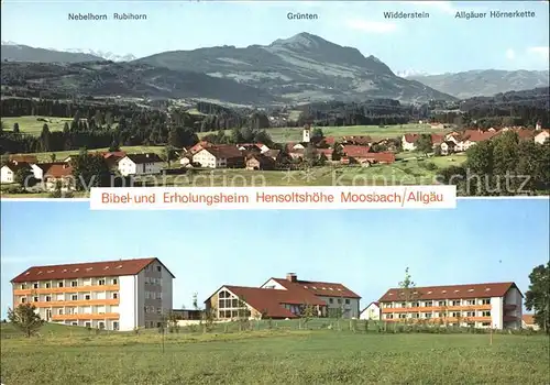 Moosbach Kempten Bibel und Erholungsheim Hensoltshoehe Gesamtansicht Alpenpanorama Kat. Sulzberg
