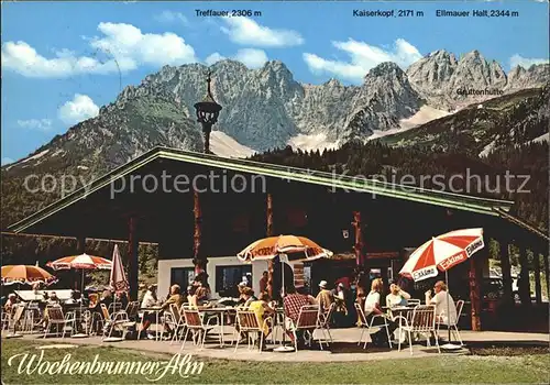 Ellmau Tirol Wochenbrunner Alm Jausenstation Wilder Kaiser Gebiet Kat. Ellmau