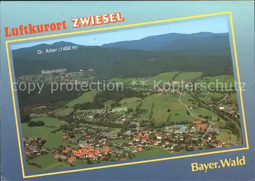Zwiesel Niederbayern Grosser Arber Luftkurort Bayerischer Wald Fliegeraufnahme / Zwiesel /Regen LKR