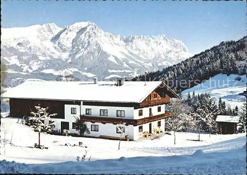 Soell Jugendheim Unterobhaus Alpenpanorama im Winter Kat. Soell