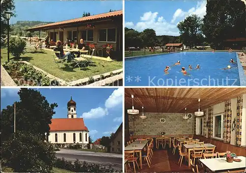 Aitrach Familien Feriencampingplatz Iller Kirche Schwimmbad Kat. Aitrach
