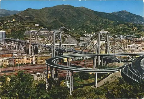 Genova Genua Liguria Polcevera Viadukt  Kat. Genova