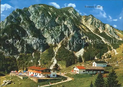 Schleching Wuhrsteinalm Geigelstein Bayerische Alpen mit Breitenstein Kat. Schleching